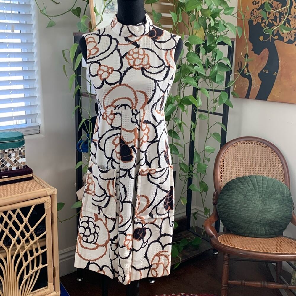 Vintage 60s/70s Union Made Jane Justin for Don Sophisticates Floral Dress
